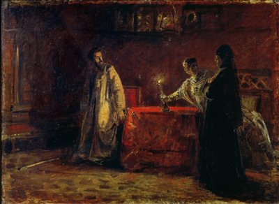 Tsar Boris Godunov and Tsarina Martha, 1874 by Nikolai Nikolajevitch Gay
